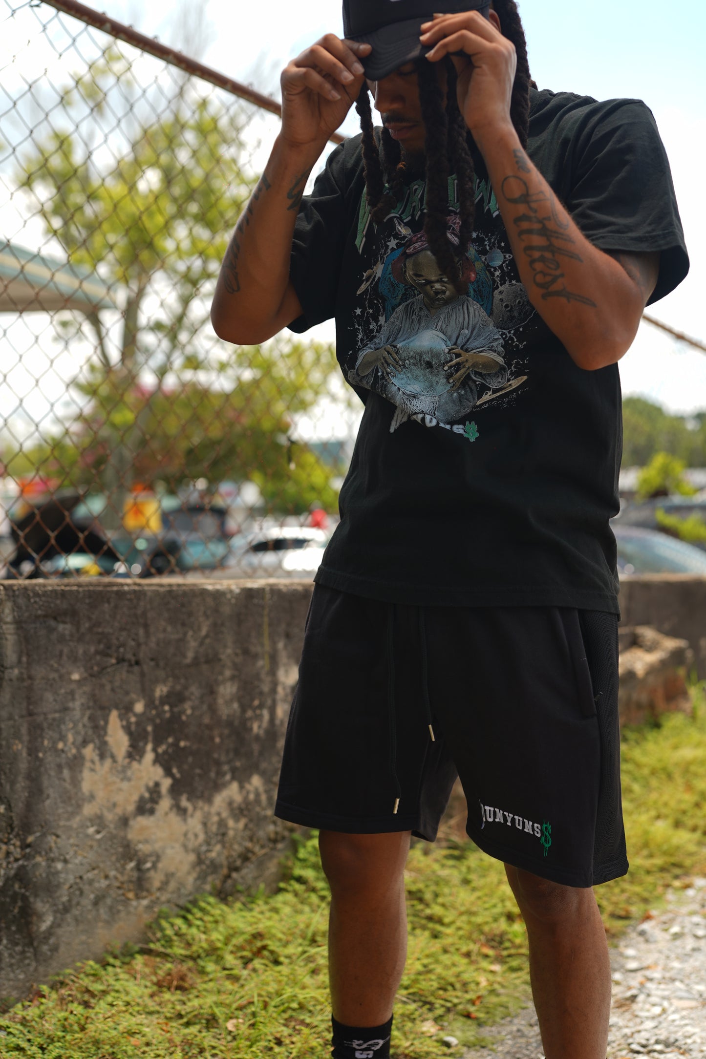 Black Munyuns$ Shorts