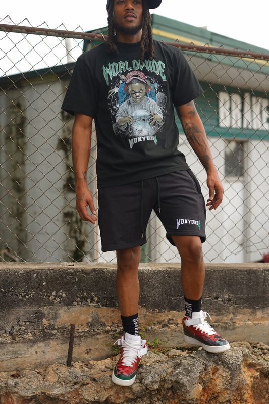 Black Munyuns$ Shorts