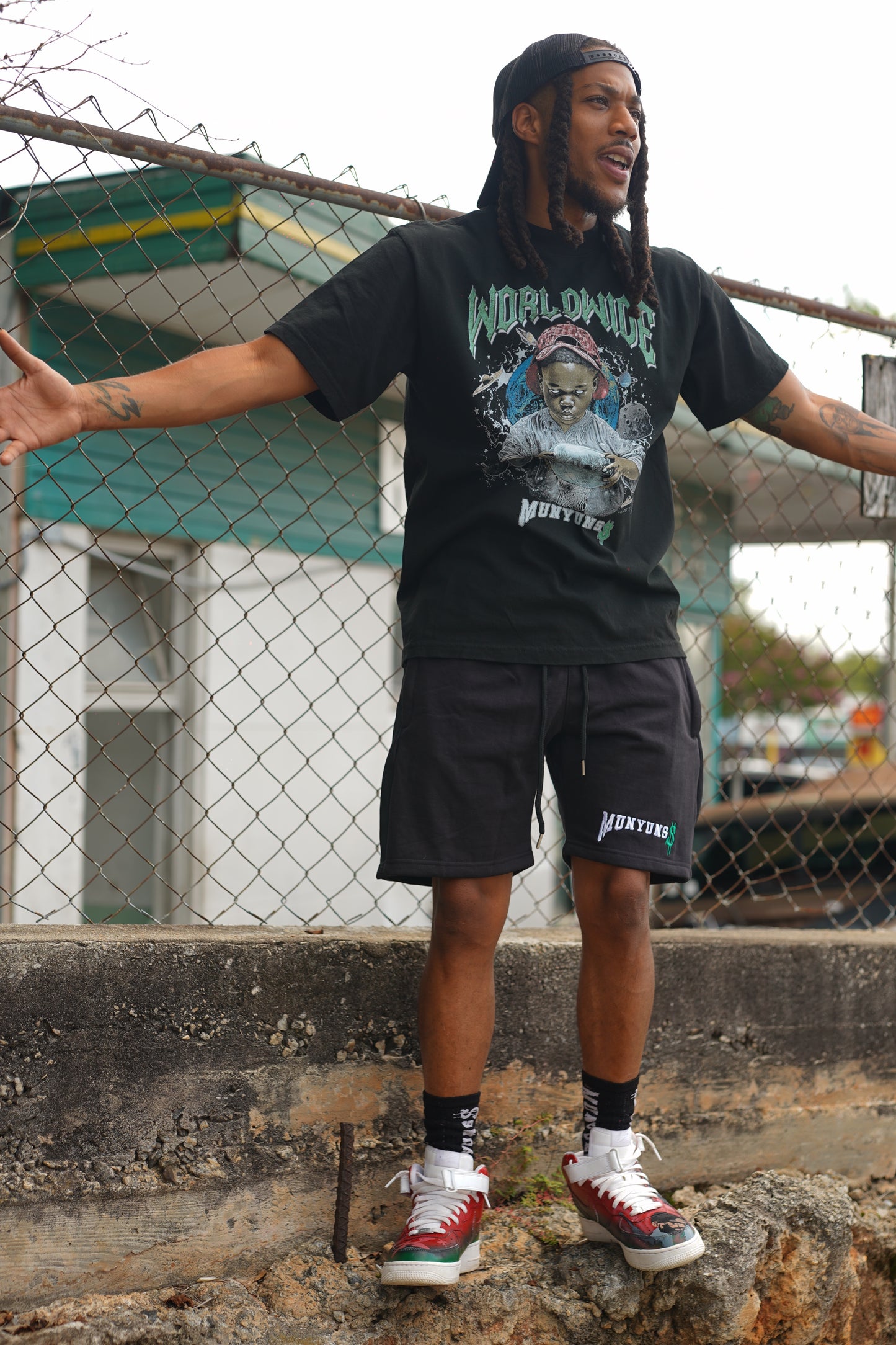 Black Munyuns$ Shorts