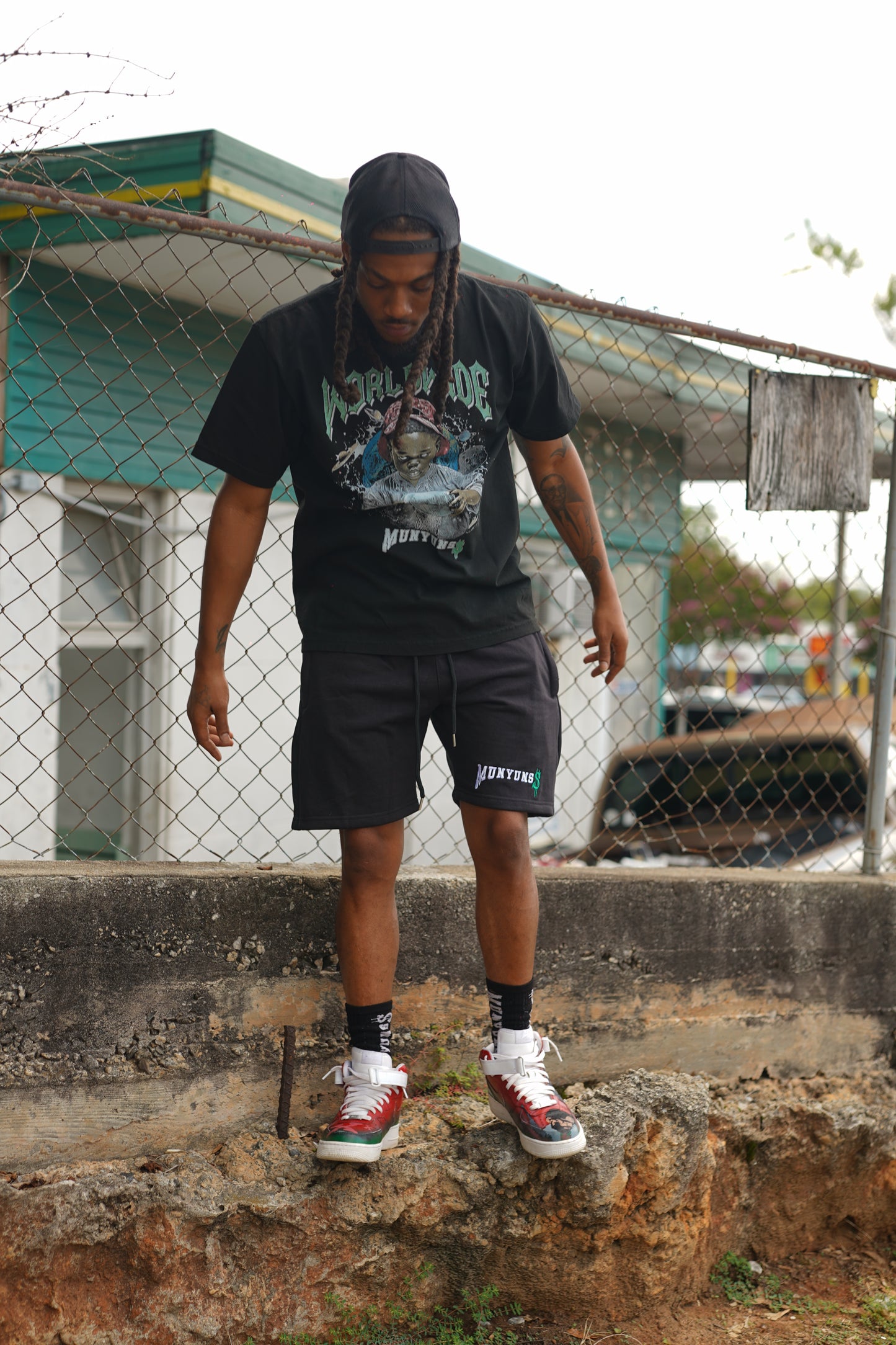 Black Munyuns$ Shorts